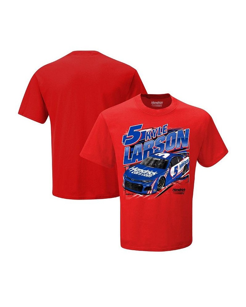 Men's Red Kyle Larson Hendrickcars.com Qualifying T-shirt $18.54 T-Shirts