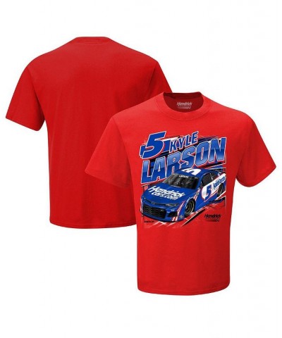 Men's Red Kyle Larson Hendrickcars.com Qualifying T-shirt $18.54 T-Shirts