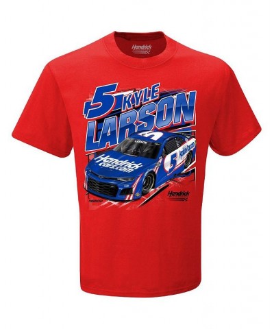 Men's Red Kyle Larson Hendrickcars.com Qualifying T-shirt $18.54 T-Shirts