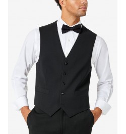 Men's Modern-Fit Flex Stretch Tuxedo Vest Black $33.59 Vests