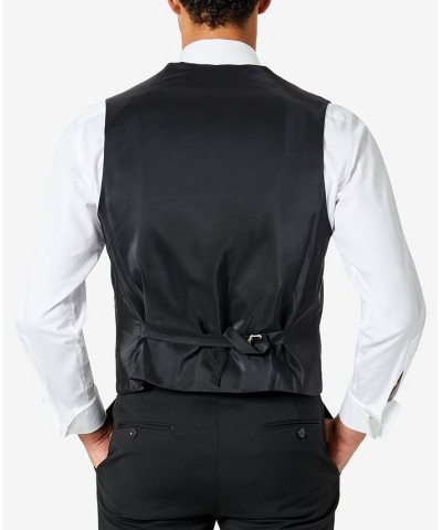 Men's Modern-Fit Flex Stretch Tuxedo Vest Black $33.59 Vests