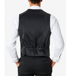 Men's Modern-Fit Flex Stretch Tuxedo Vest Black $33.59 Vests