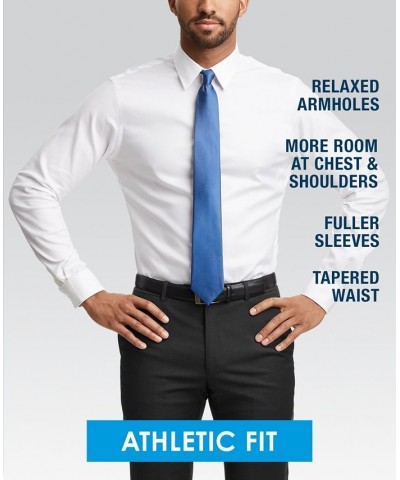 Men's Athletic Fit Poplin Dress Shirt Blue $15.52 Dress Shirts