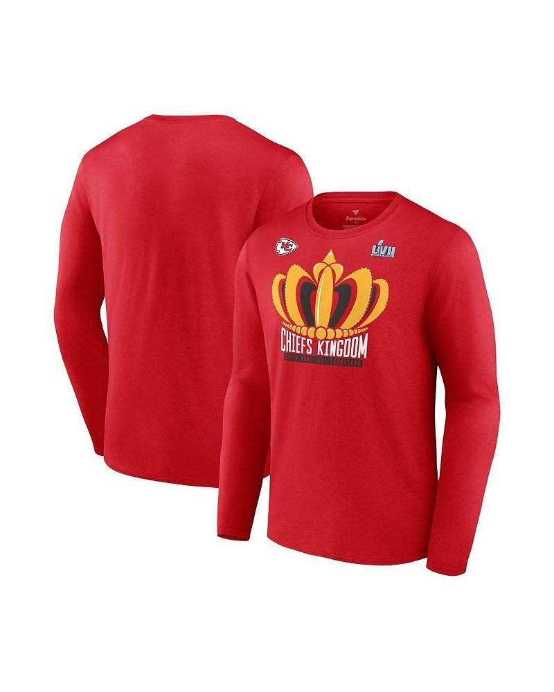 Men's Branded Red Kansas City Chiefs Super Bowl LVII Champions Last Standing Long Sleeve T-shirt $25.49 T-Shirts