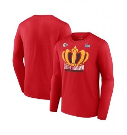 Men's Branded Red Kansas City Chiefs Super Bowl LVII Champions Last Standing Long Sleeve T-shirt $25.49 T-Shirts