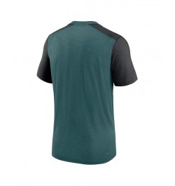 Men's Heathered Midnight Green, Heathered Black Philadelphia Eagles Color Block Team Name T-shirt $32.50 T-Shirts