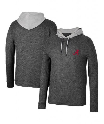 Men's Black Alabama Crimson Tide Ballot Waffle-Knit Thermal Long Sleeve Hoodie T-shirt $37.79 T-Shirts