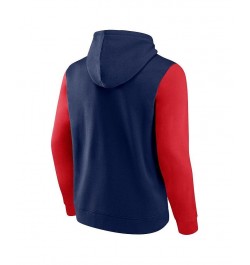 Men's Branded Navy New England Patriots Extra Point Pullover Hoodie $37.94 Sweatshirt