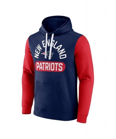 Men's Branded Navy New England Patriots Extra Point Pullover Hoodie $37.94 Sweatshirt