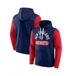 Men's Branded Navy New England Patriots Extra Point Pullover Hoodie $37.94 Sweatshirt