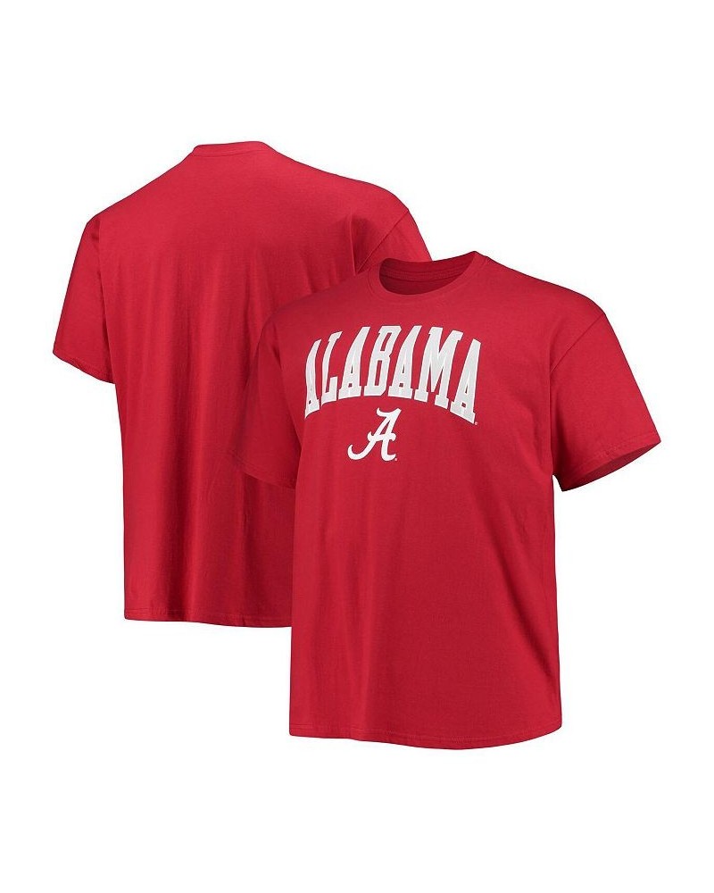 Men's Crimson Alabama Crimson Tide Big and Tall Arch Over Wordmark T-shirt $18.80 T-Shirts