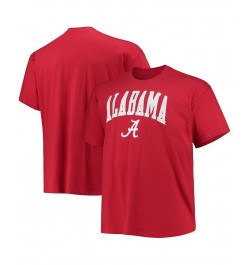 Men's Crimson Alabama Crimson Tide Big and Tall Arch Over Wordmark T-shirt $18.80 T-Shirts