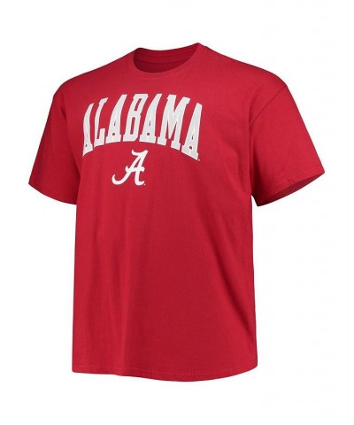 Men's Crimson Alabama Crimson Tide Big and Tall Arch Over Wordmark T-shirt $18.80 T-Shirts