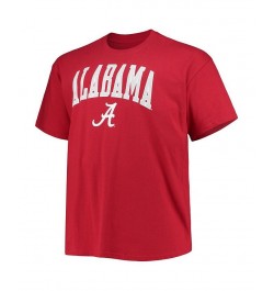 Men's Crimson Alabama Crimson Tide Big and Tall Arch Over Wordmark T-shirt $18.80 T-Shirts