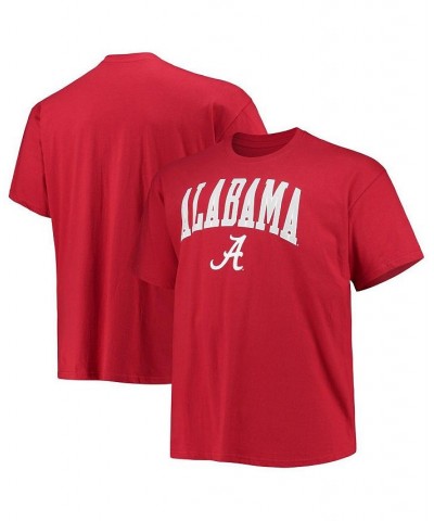 Men's Crimson Alabama Crimson Tide Big and Tall Arch Over Wordmark T-shirt $18.80 T-Shirts