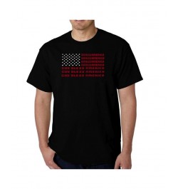 Men's God Bless America Word Art T-Shirt Black $17.15 T-Shirts