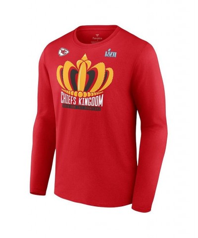 Men's Branded Red Kansas City Chiefs Super Bowl LVII Champions Last Standing Long Sleeve T-shirt $25.49 T-Shirts