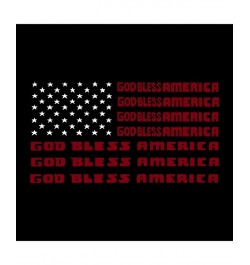 Men's God Bless America Word Art T-Shirt Black $17.15 T-Shirts