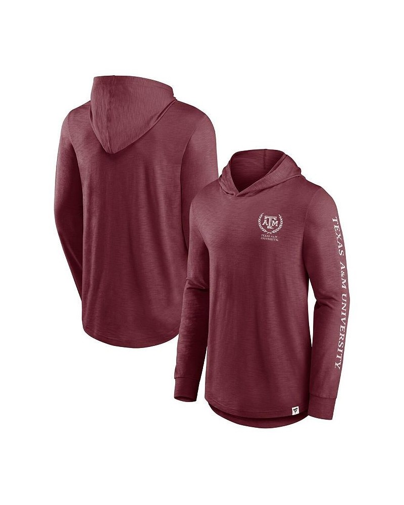 Men's Branded Maroon Texas A&M Aggies Photo Finish Hoodie Long Sleeve T-shirt $24.60 T-Shirts