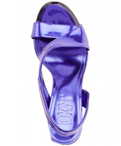 Women's Diva Slip-On Slingback Dress Sandals Purple $52.82 Shoes