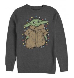 Men's Star Wars Mandalorian Tangled Crew Fleece Pullover Gray $28.57 Sweatshirt