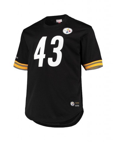 Men's Troy Polamalu Black Pittsburgh Steelers Big and Tall Retired Player Mesh T-shirt $49.40 T-Shirts