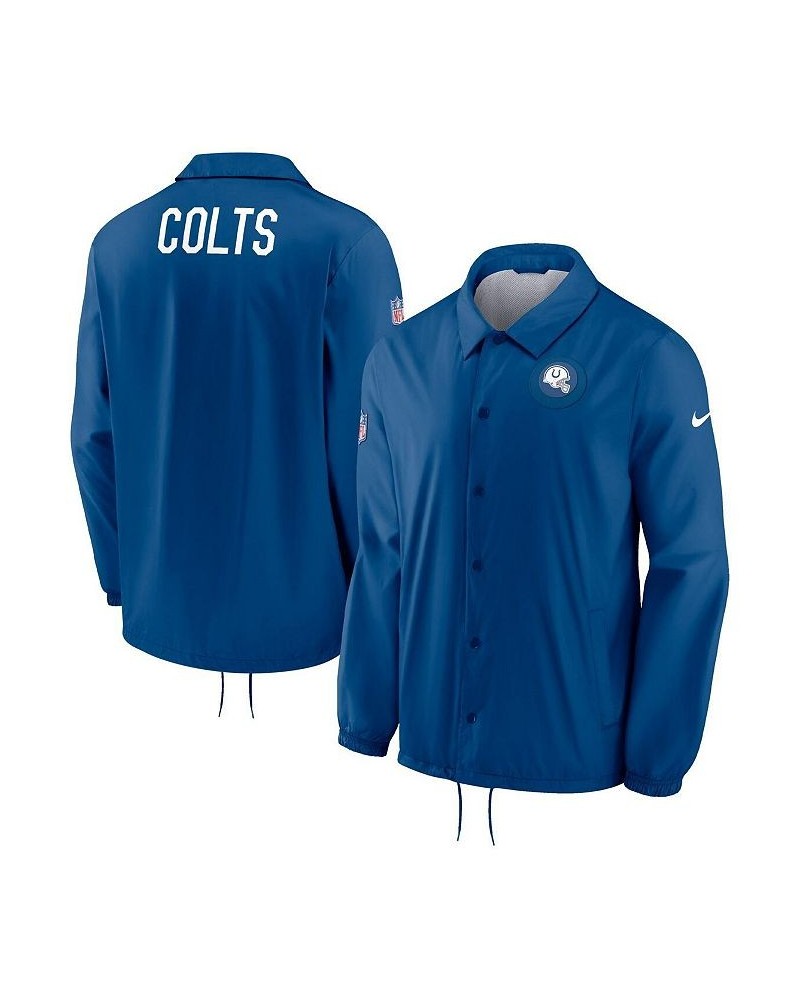 Men's Royal Indianapolis Colts Sideline Coaches Full-Snap Jacket $42.30 Jackets