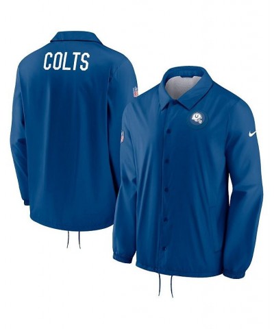 Men's Royal Indianapolis Colts Sideline Coaches Full-Snap Jacket $42.30 Jackets