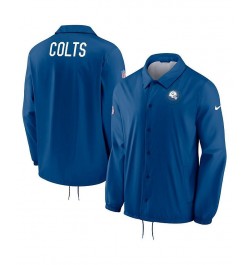 Men's Royal Indianapolis Colts Sideline Coaches Full-Snap Jacket $42.30 Jackets