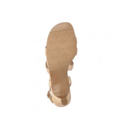 Women's Como Heeled Sandals Nude $40.50 Shoes