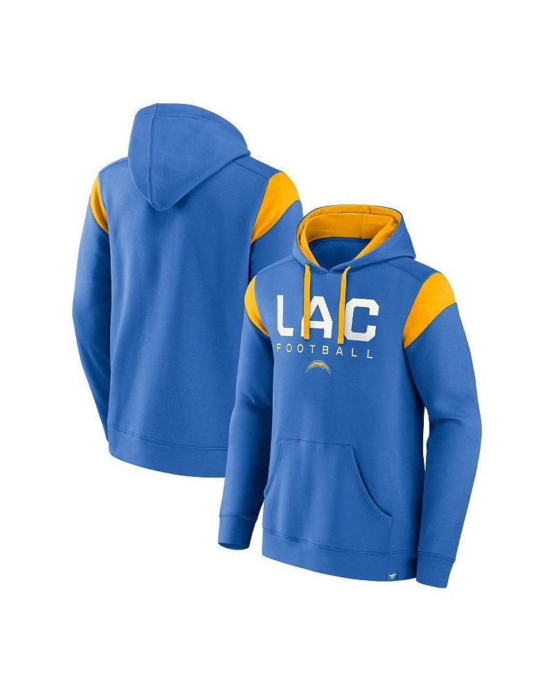 Men's Branded Powder Blue Los Angeles Chargers Call The Shot Pullover Hoodie $35.18 Sweatshirt