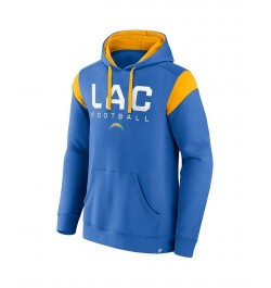 Men's Branded Powder Blue Los Angeles Chargers Call The Shot Pullover Hoodie $35.18 Sweatshirt