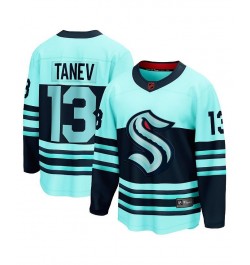 Men's Branded Brandon Tanev Teal Seattle Kraken Special Edition 2.0 Breakaway Player Jersey $67.68 Jersey