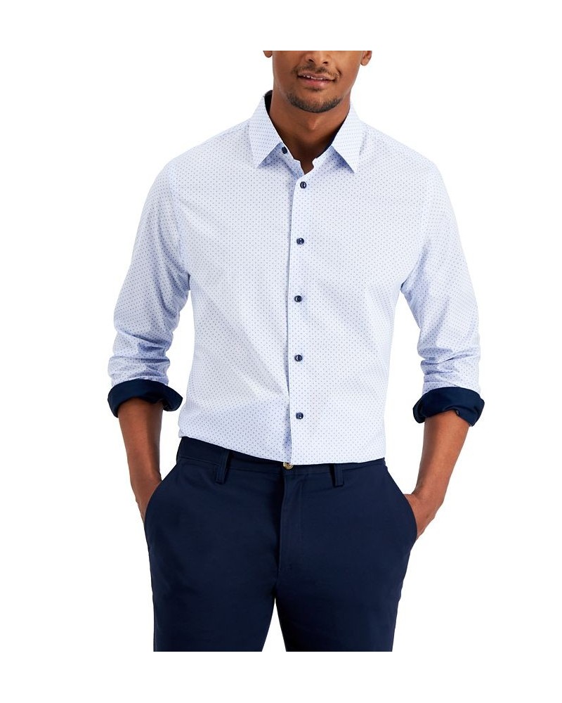 Men's Dot Stripe Shirt Blue $16.22 Shirts