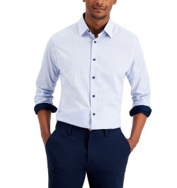 Men's Dot Stripe Shirt Blue $16.22 Shirts