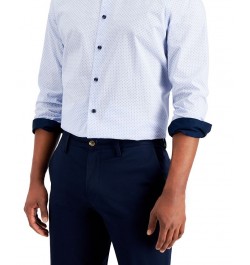 Men's Dot Stripe Shirt Blue $16.22 Shirts