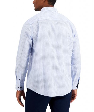 Men's Dot Stripe Shirt Blue $16.22 Shirts