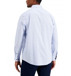 Men's Dot Stripe Shirt Blue $16.22 Shirts