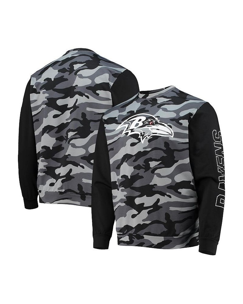 Men's Black Baltimore Ravens Camo Long Sleeve T-shirt $30.80 T-Shirts