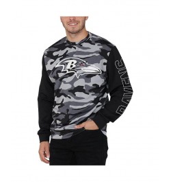 Men's Black Baltimore Ravens Camo Long Sleeve T-shirt $30.80 T-Shirts