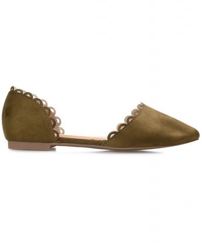 Women's Jezlin Scalloped Flats Green $33.60 Shoes