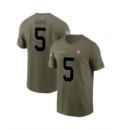 Men's Trey Lance Olive San Francisco 49ers 2022 Salute To Service Name and Number T-shirt $17.63 T-Shirts