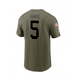 Men's Trey Lance Olive San Francisco 49ers 2022 Salute To Service Name and Number T-shirt $17.63 T-Shirts