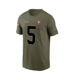 Men's Trey Lance Olive San Francisco 49ers 2022 Salute To Service Name and Number T-shirt $17.63 T-Shirts