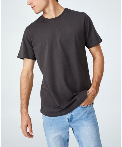 Men's Organic Longline T-shirt Faded Slate $17.99 T-Shirts