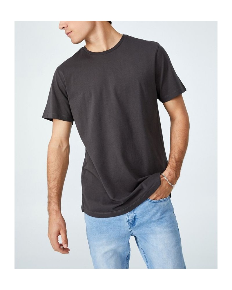 Men's Organic Longline T-shirt Faded Slate $17.99 T-Shirts