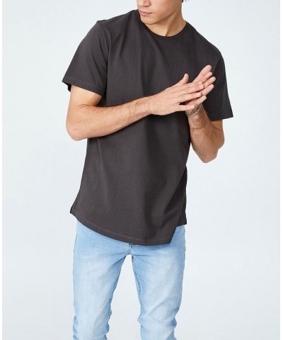 Men's Organic Longline T-shirt Faded Slate $17.99 T-Shirts