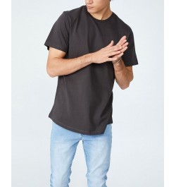 Men's Organic Longline T-shirt Faded Slate $17.99 T-Shirts