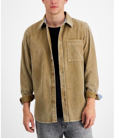 Sun + Stone Men's Corduroy Shirt Gold $17.63 Shirts