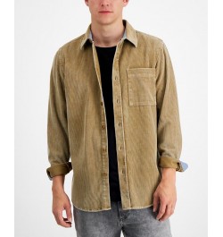 Sun + Stone Men's Corduroy Shirt Gold $17.63 Shirts